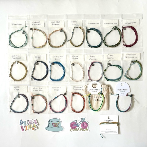 21 Pura Vida Bracelets + 3 Pura Vida stickers - Picture 1 of 5